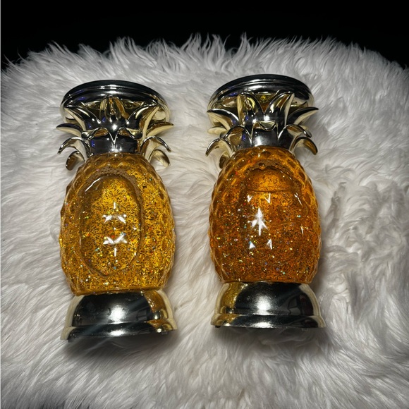Bath and Body Works Pineapple Sparkling Candle Holders - Gold and Silver - Picture 5 of 6